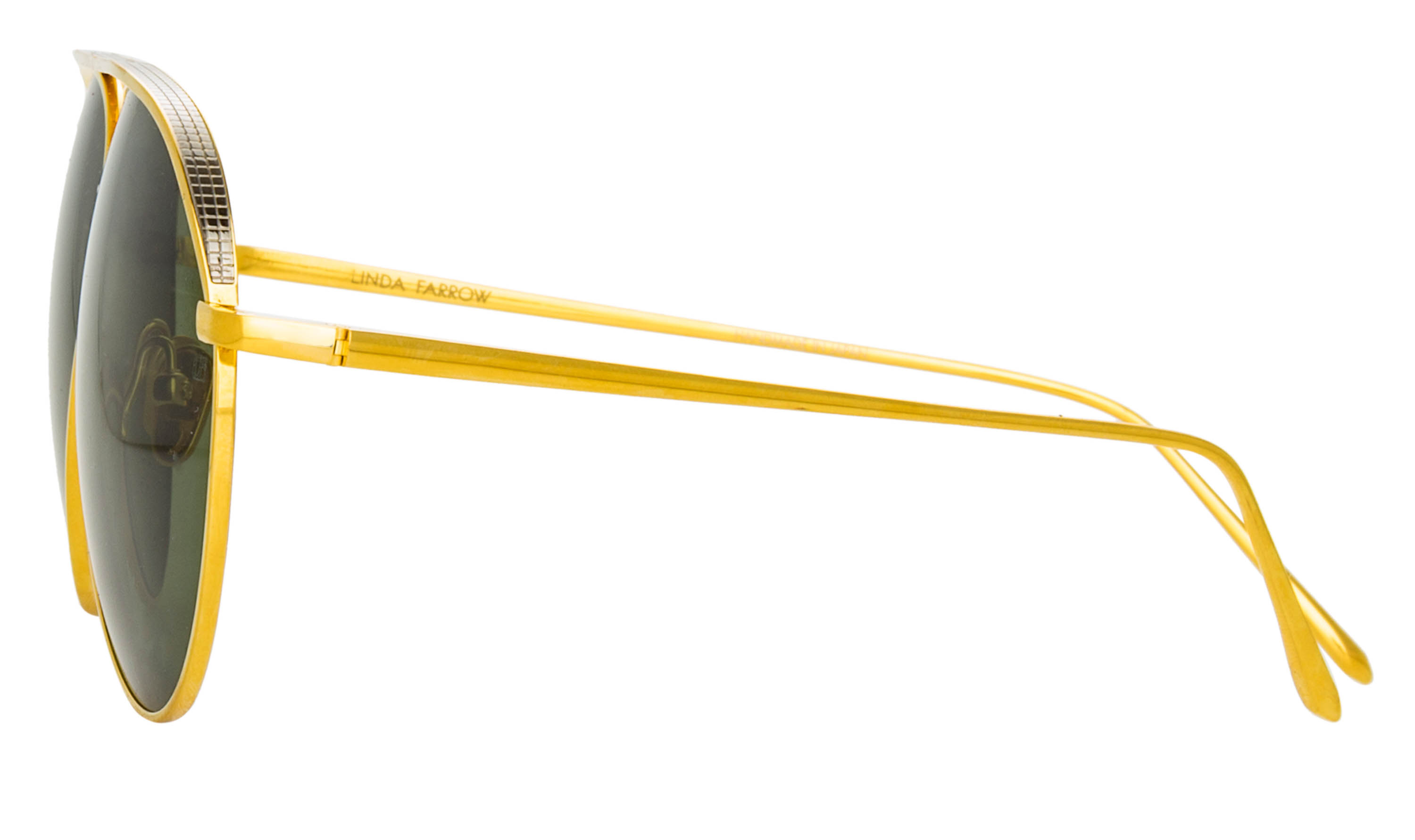 Color_LFL1078C1SUN - Roberts Aviator Sunglasses in Yellow Gold and Green
