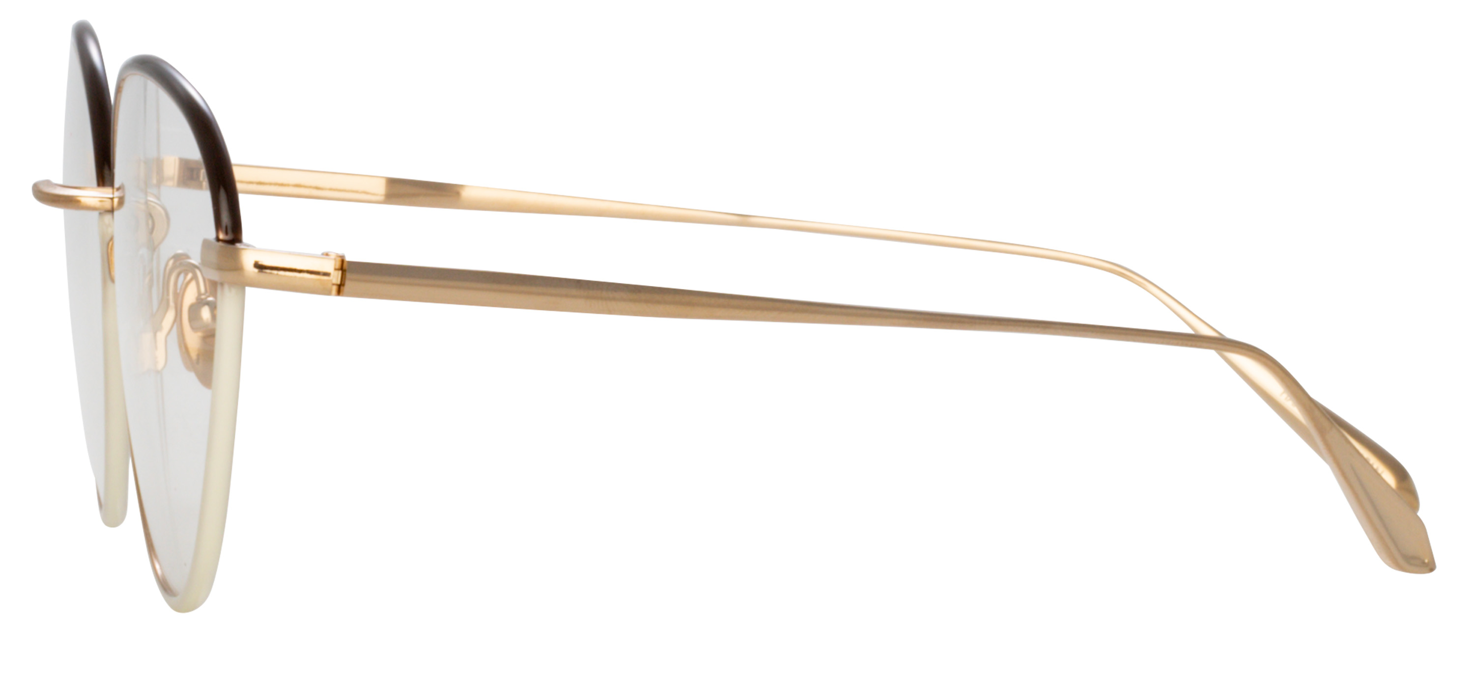 Color_LFL1408C2OPT - Regina Cat-Eye Eyeglasses in Mocha / Cream and Clear
