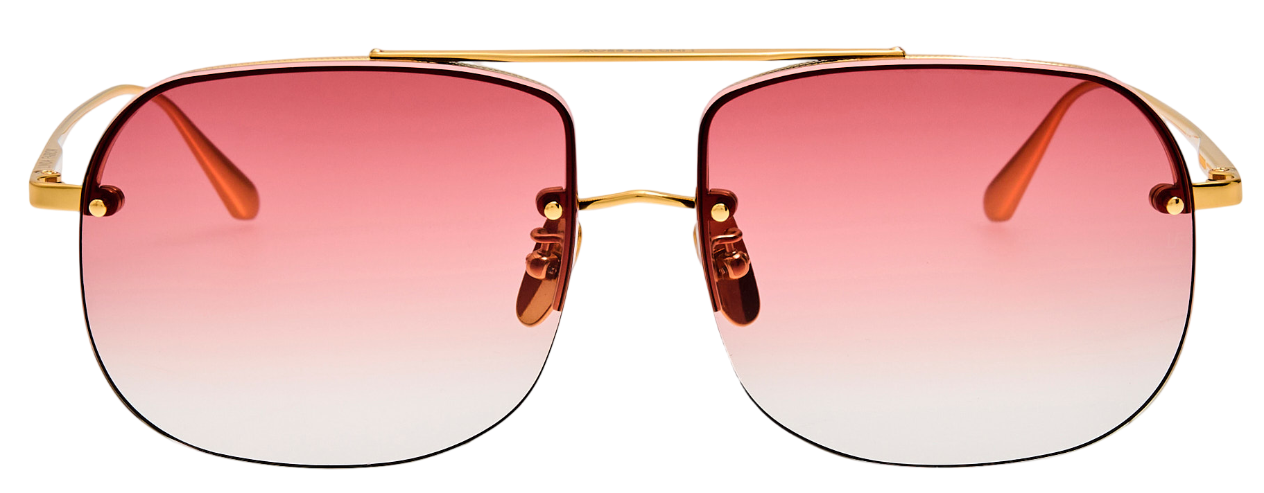 Color_LFL1539C6SUN - Seren Aviator Sunglasses in Yellow Gold and red Grad