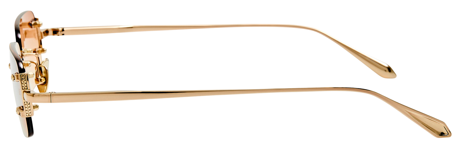 Color_LFL1131C14SUN - Taylor Rectangular Sunglasses in Yellow Gold and Aqua