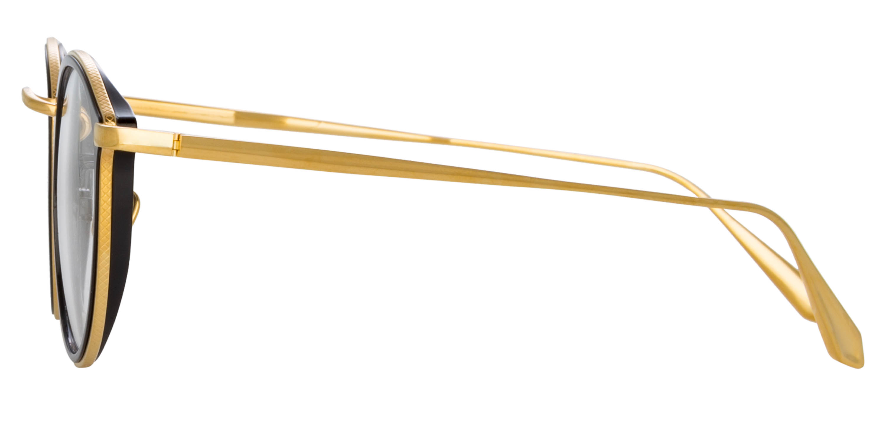 Color_LFL1224C1OPT - Luis Oval Optical Frame in Yellow Gold and Black