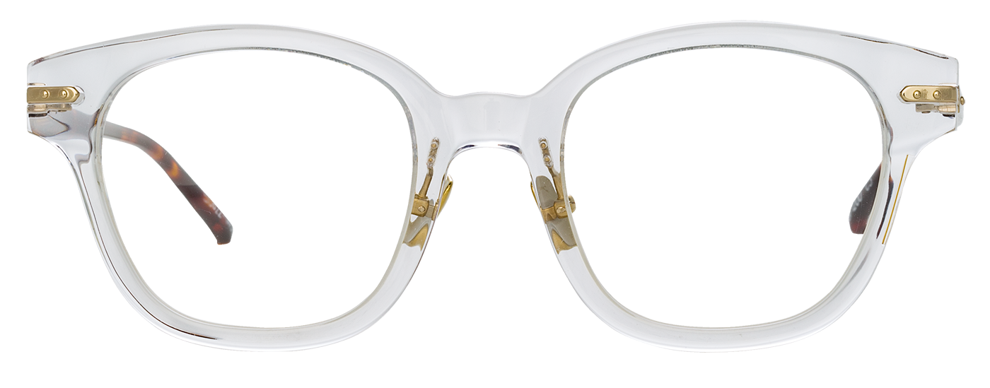 Color_LF42C3OPT - Atkins Optical D-Frame in Clear - Tortoiseshell and Clear