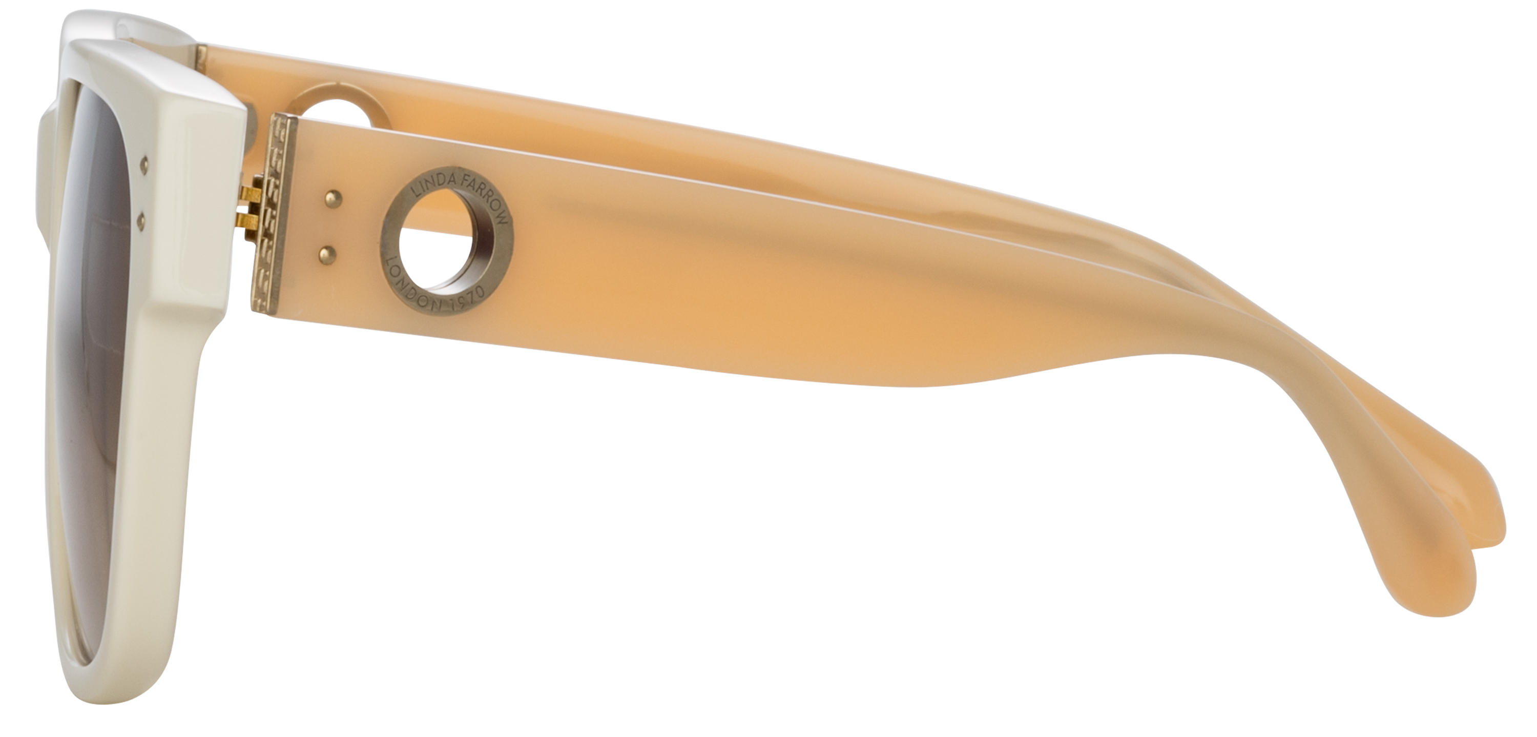 Color_LFL1429C3SUN - Perry D-Frame Sunglasses in White Peach
