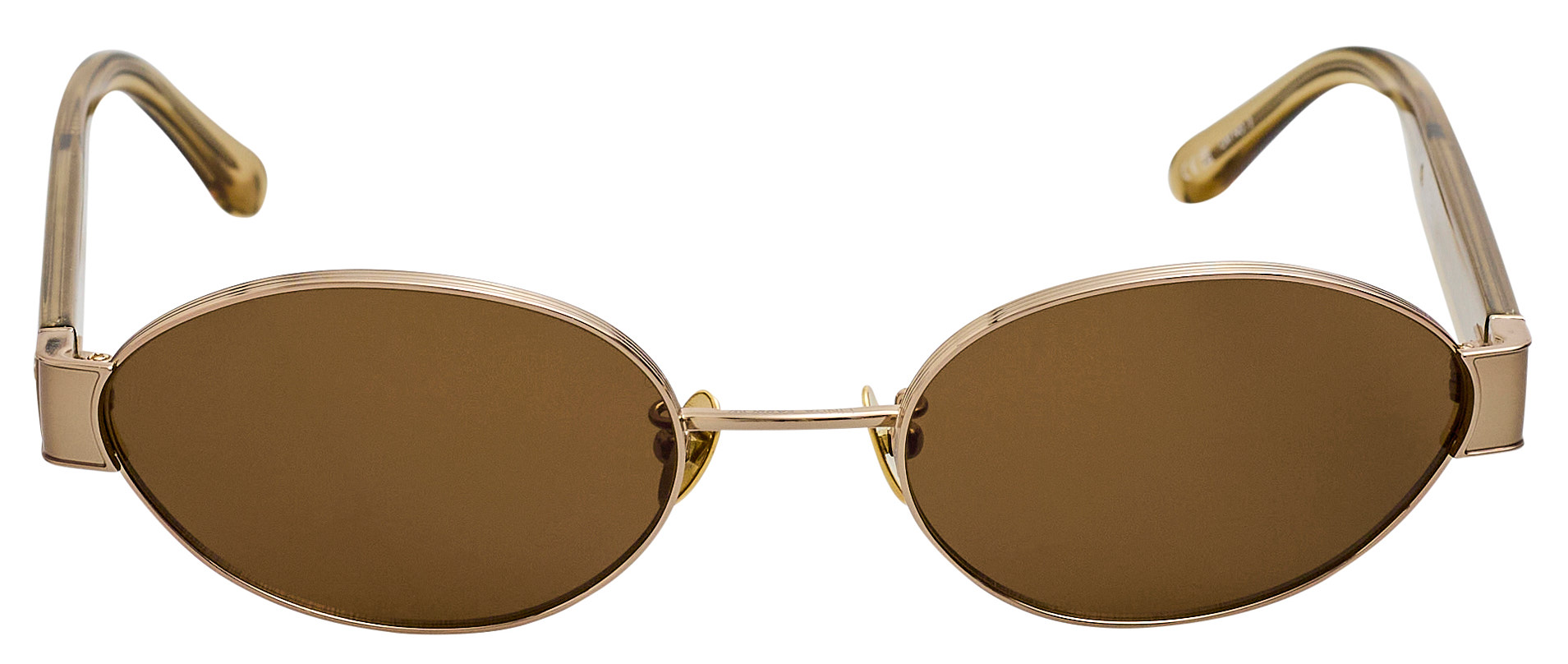 Color_LFL1469C5SUN - Sadie Oval Sunglasses in Light Gold and Khaki