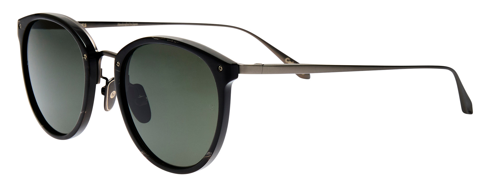 Color_SH001-02 - Calthorpe Oval Sunglasses in Bh / Silver 925 - Grey - Buffalo Horn