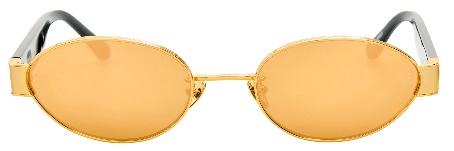Color_LFL1469C6SUN - Sadie Oval Sunglasses in Yellow Gold and 24 Carat Gold