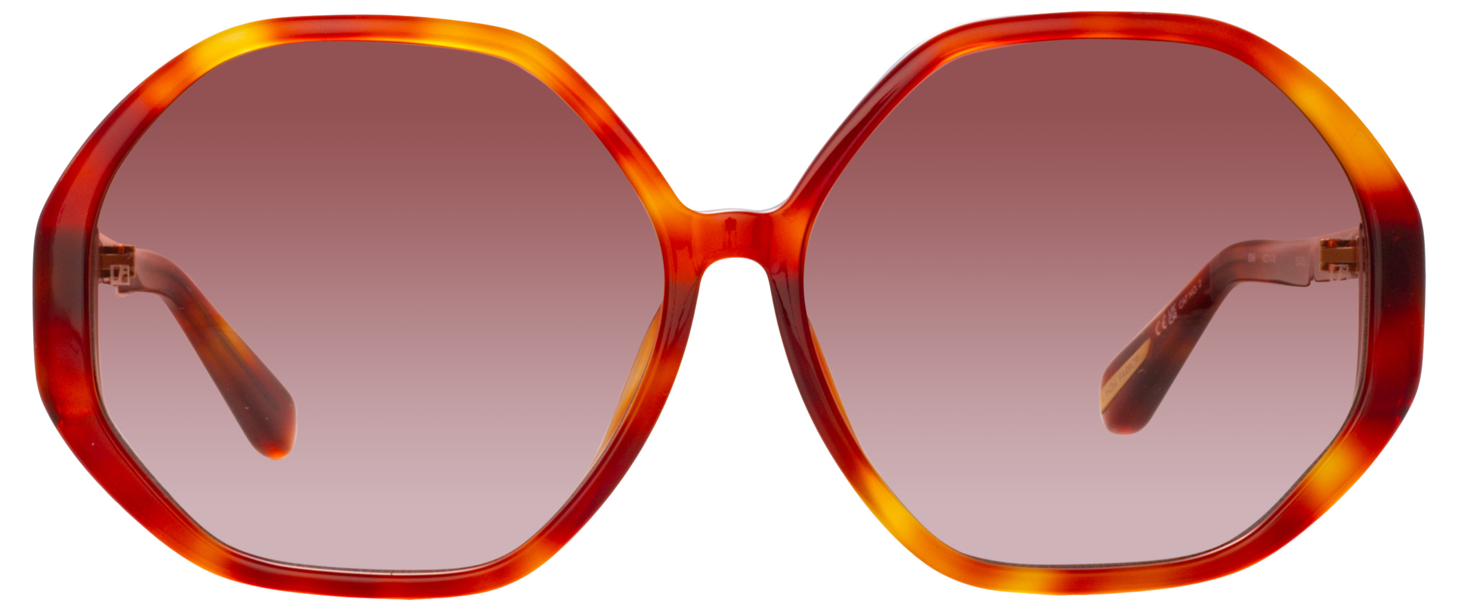 Color_LFL1415C3SUN - Paloma Hexagon Sunglasses in Amber
