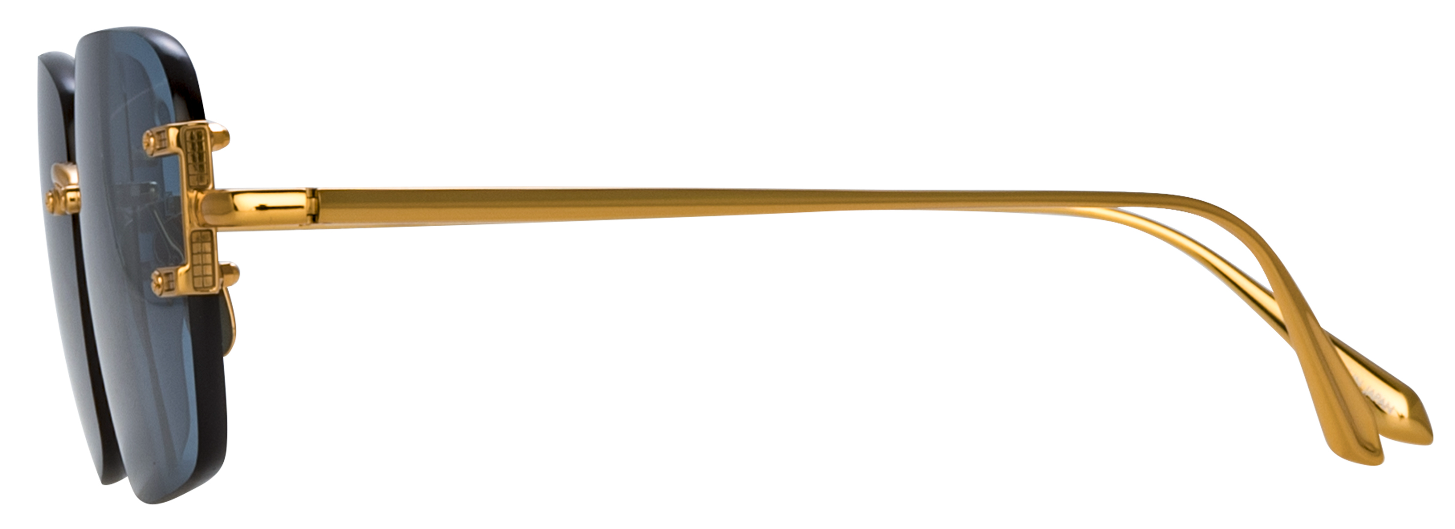 Color_LFL1476C2SUN - Sasha Square Sunglasses in Yellow Gold and Aqua