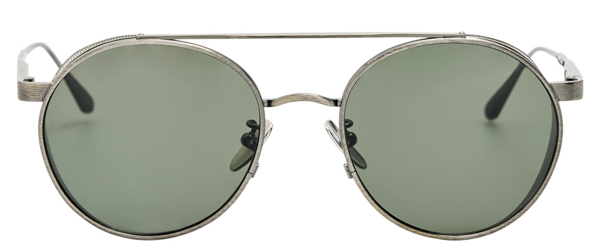 Color_LFL1549C5SUN - Conor Oval Sunglasses in Antique White Gold and Grey