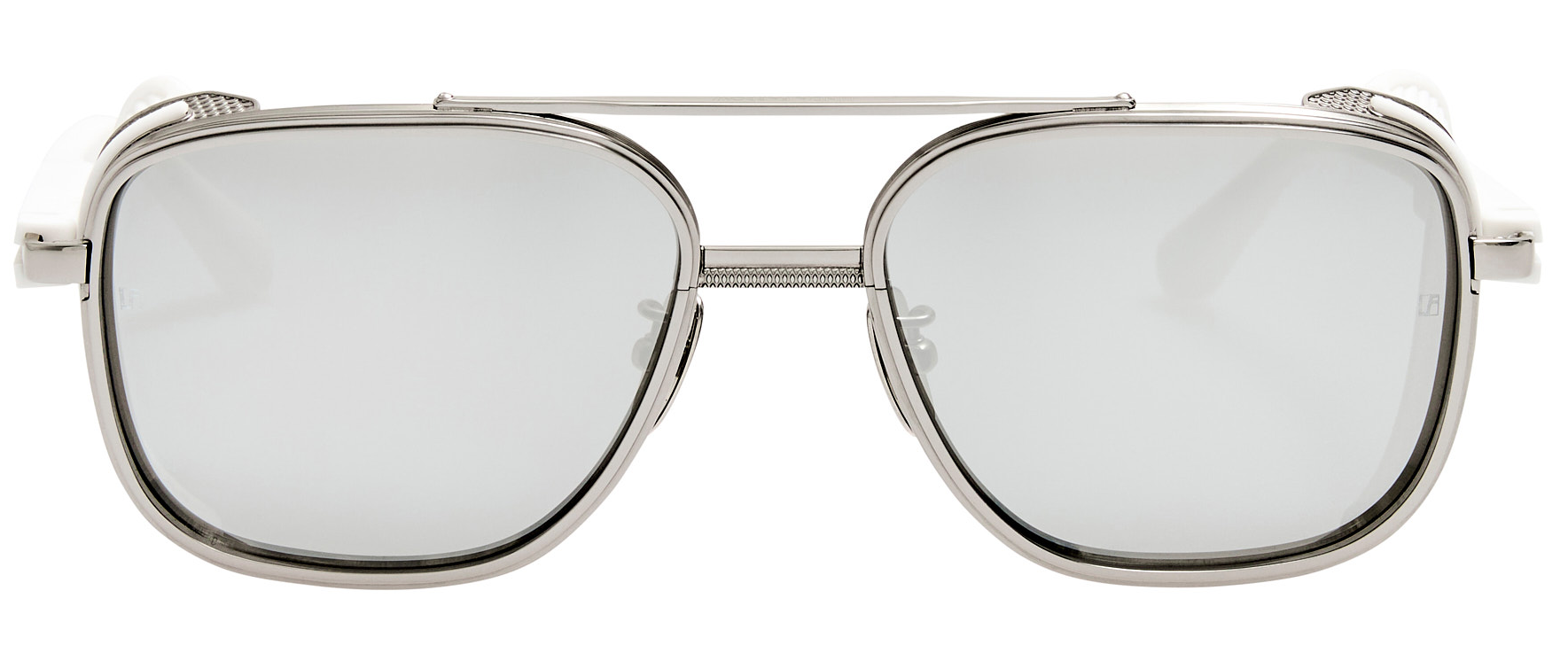 Color_LFL1630C3SUN - Boyd Aviator Sunglasses in White Gold and Platinium