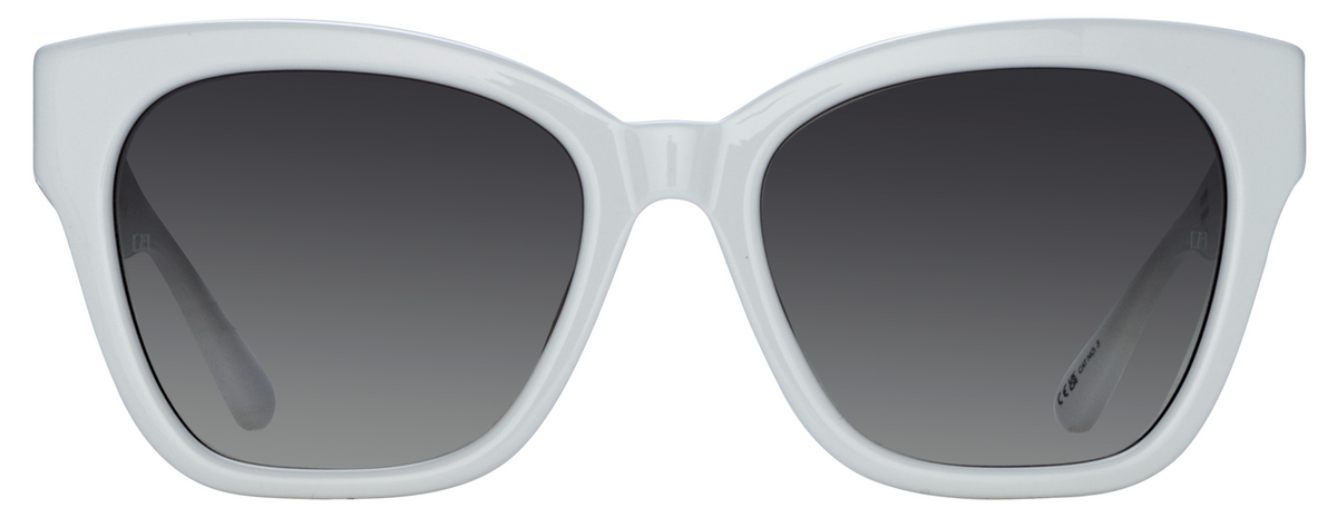 Color_LFL1520C2SUN - Tamara Cat Eye Sunglasses in White and Grey Grad