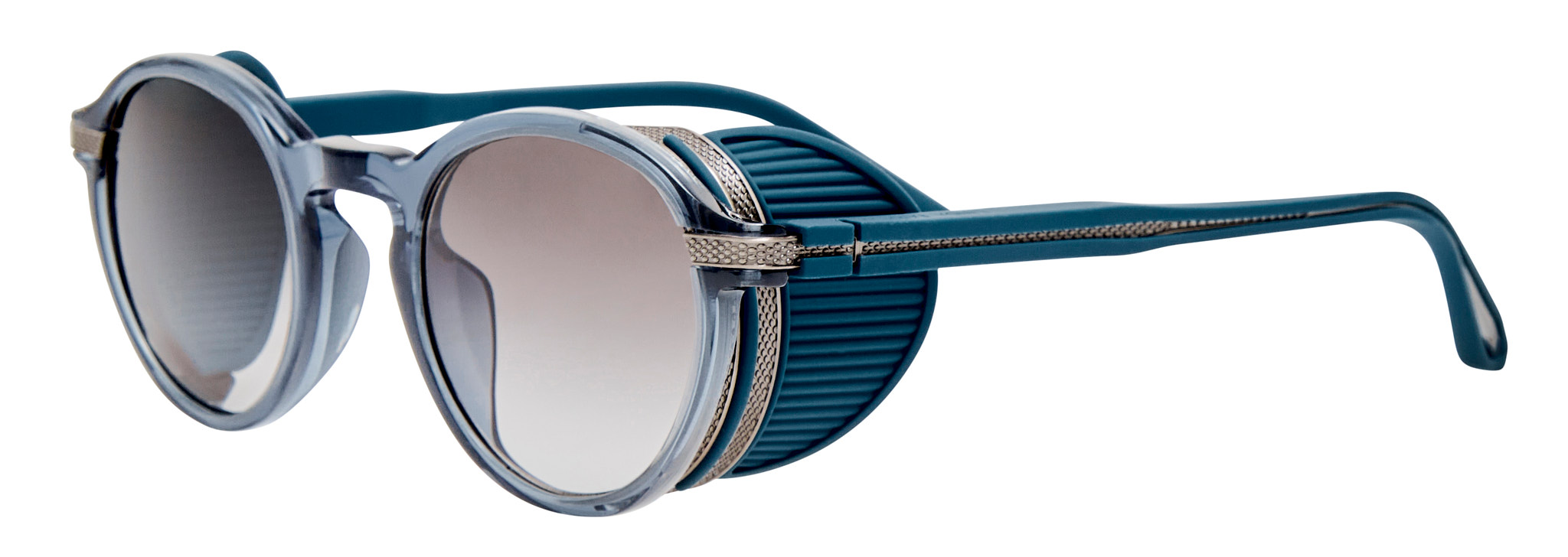 Color_LFL1724C2SUN - Orion Oval Sunglasses Antique White Gold and Grey Grad