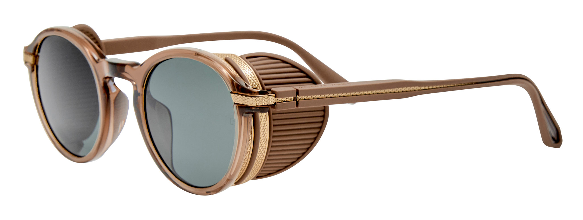 Color_LFL1724C3SUN - Orion Oval Sunglasses Brown and Deep Green