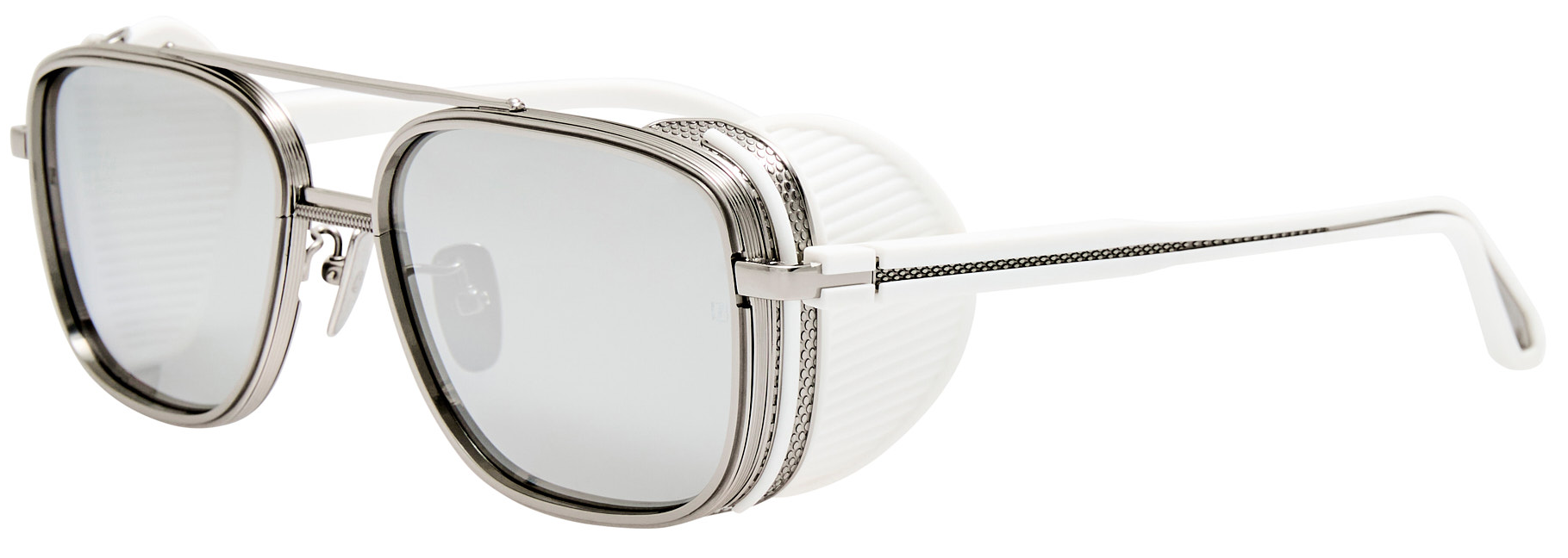 Color_LFL1630C3SUN - Boyd Aviator Sunglasses in White Gold and Platinium