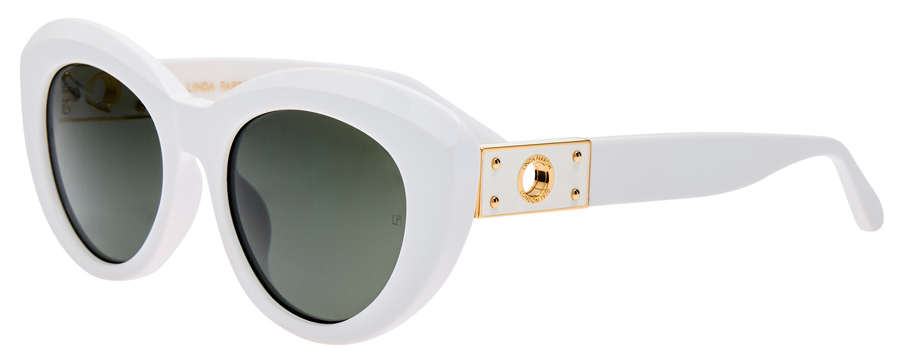 Color_LFL1551C2SUN - Anna Cat Eye Sunglasses in White and Grey