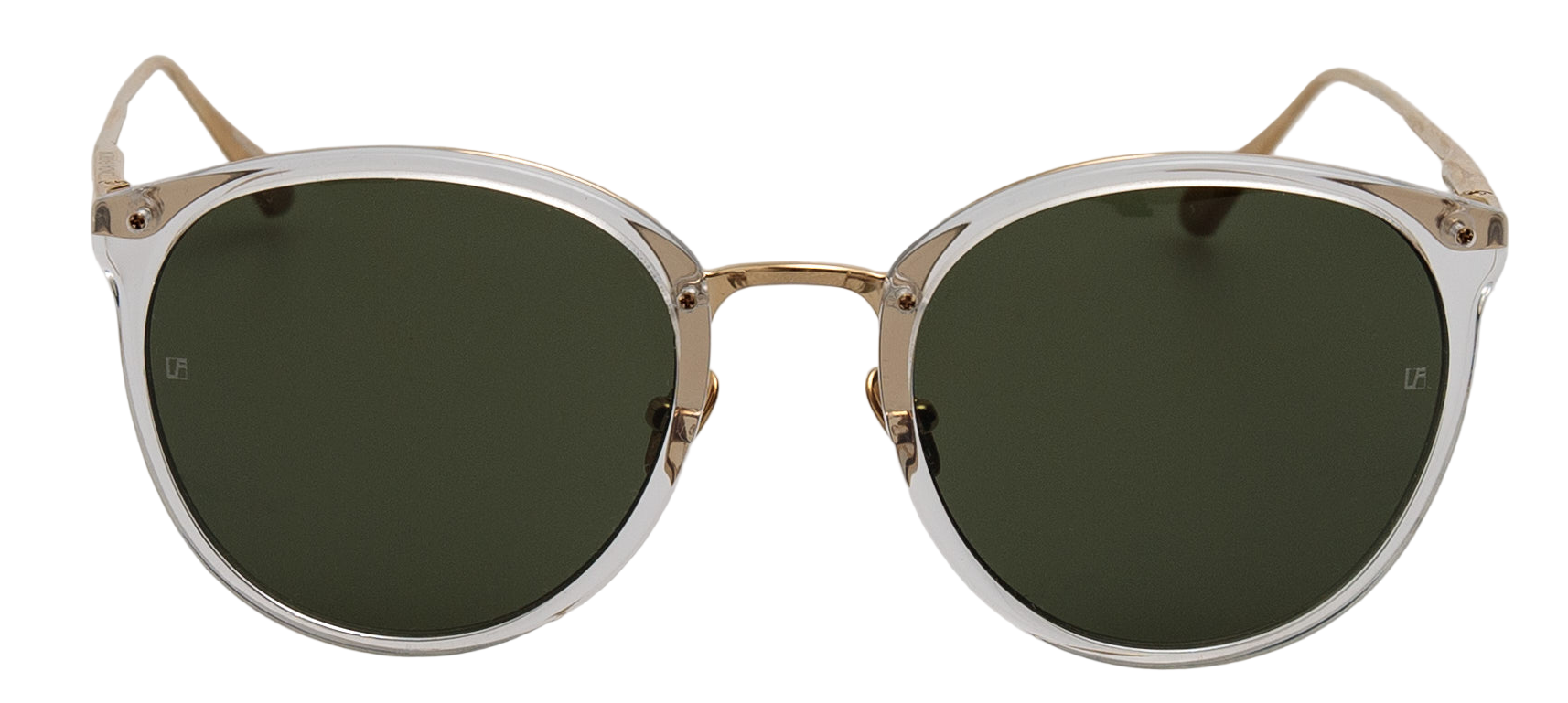Color_LFLC251C76SUN - Calthorpe Oval Sunglasses in Clear and Deep Solid Green