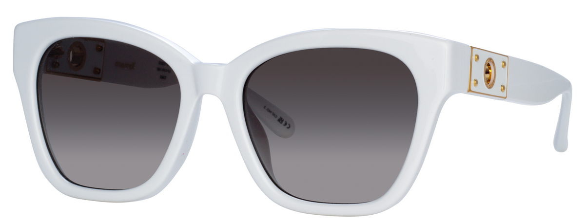 Color_LFL1520C2SUN - Tamara Cat Eye Sunglasses in White and Grey Grad