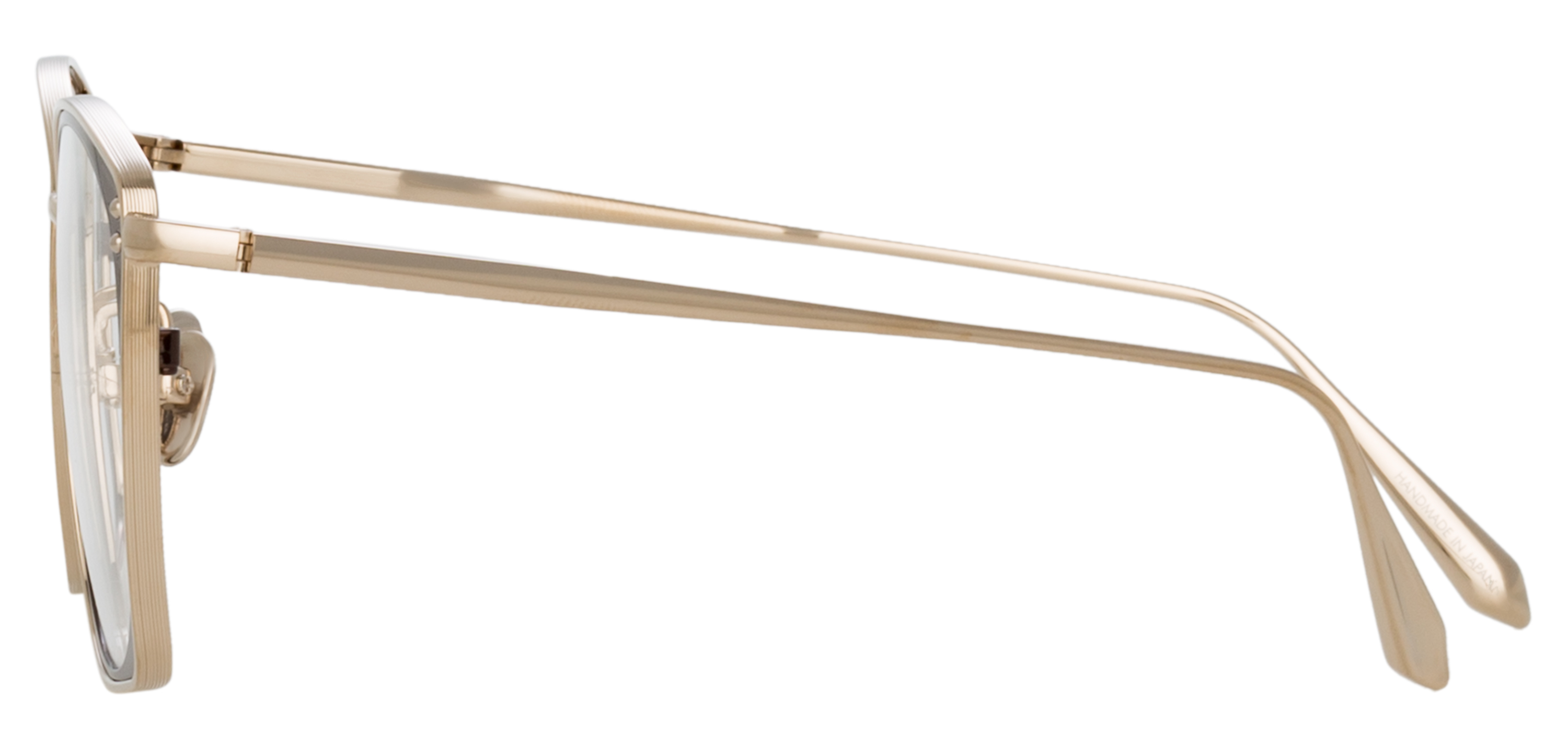 Color_LFL1338C2OPT - Milo Square Eyeglasses in Light Gold / Metallic Brown