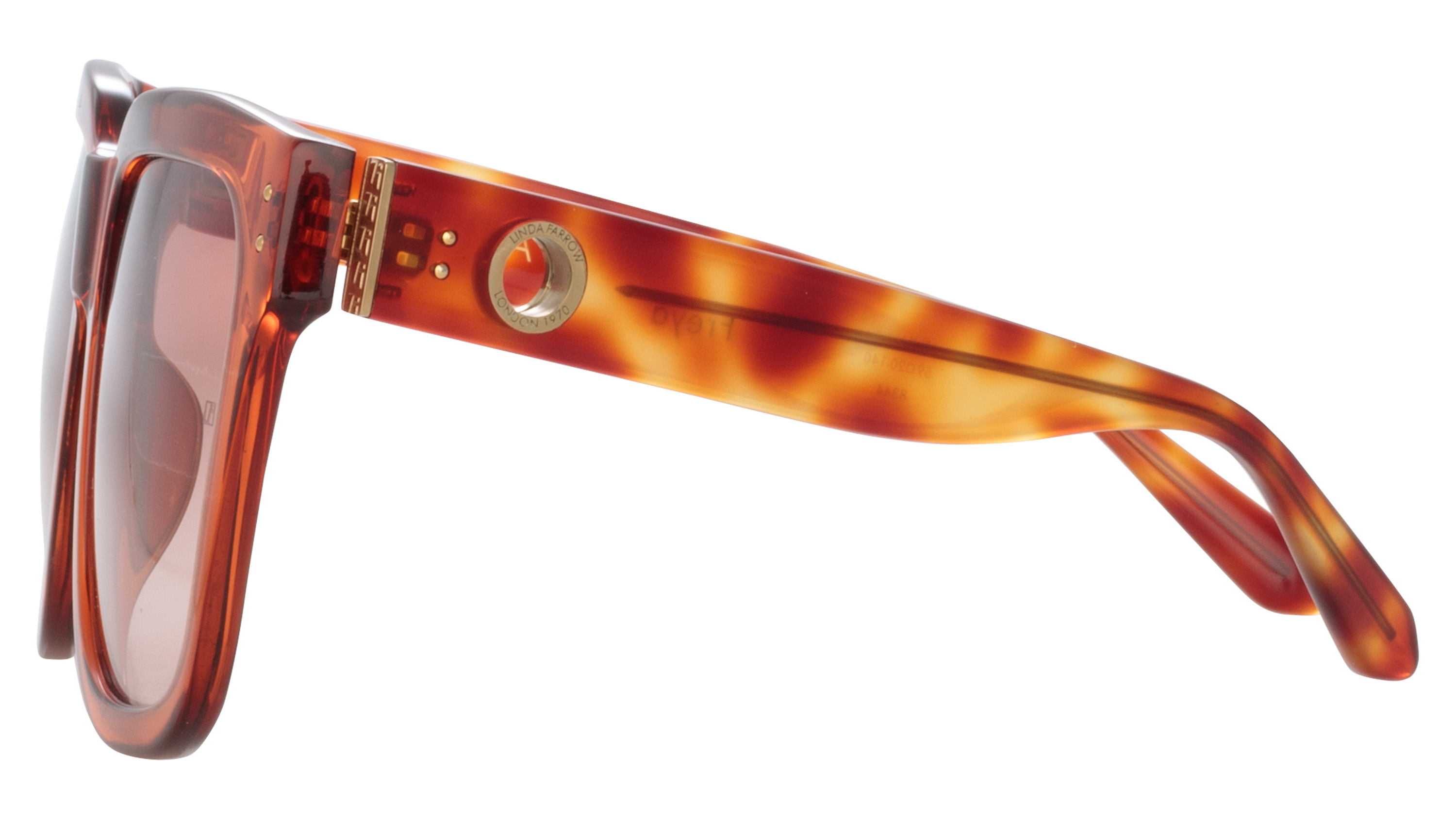 Color_LFL1175C3SUN - Freya Square Sunglasses in Orange and Amber Gradient