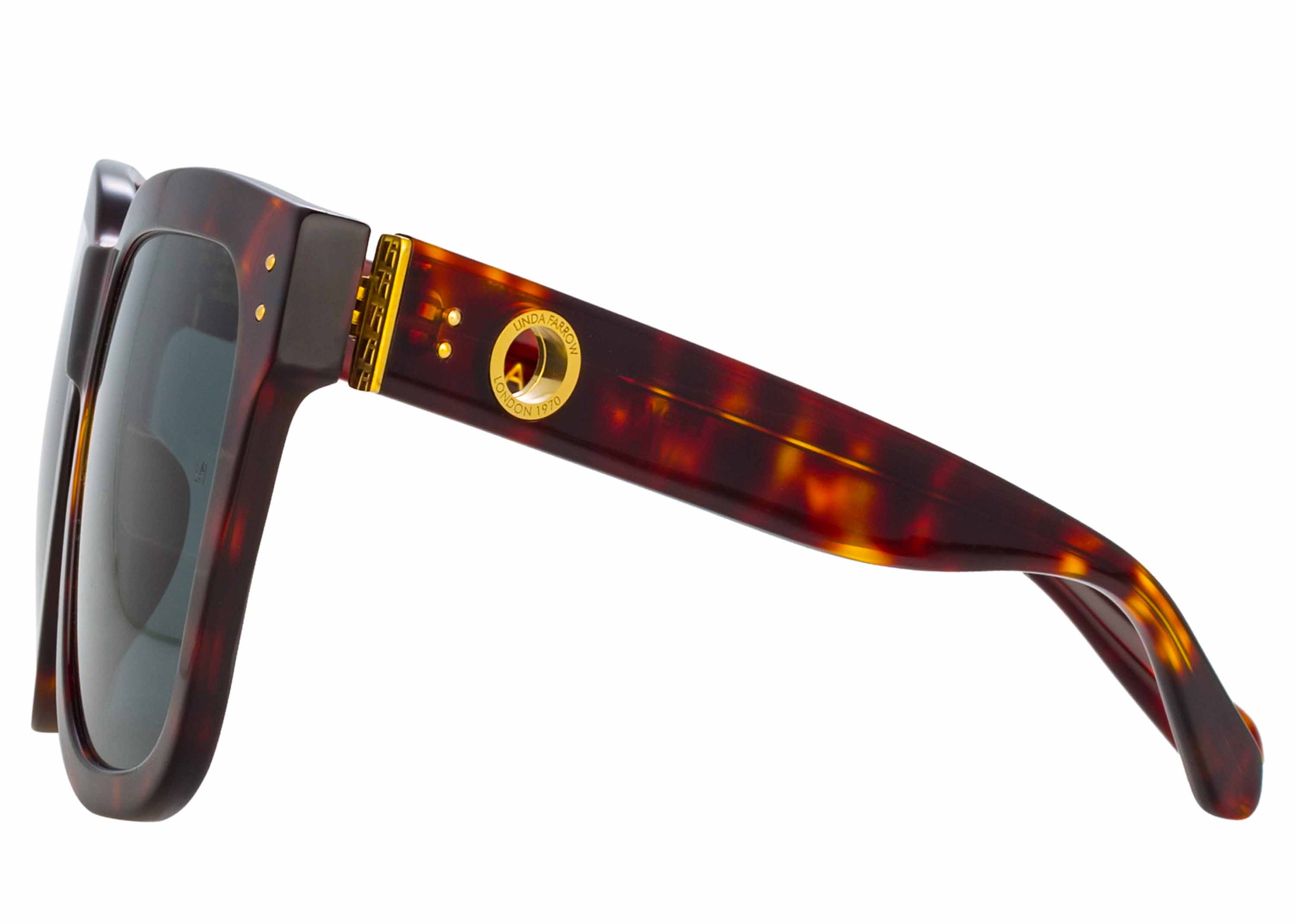 Color_LFL1175C5SUN - Freya Square Sunglasses in Tortoiseshell and Deep Green