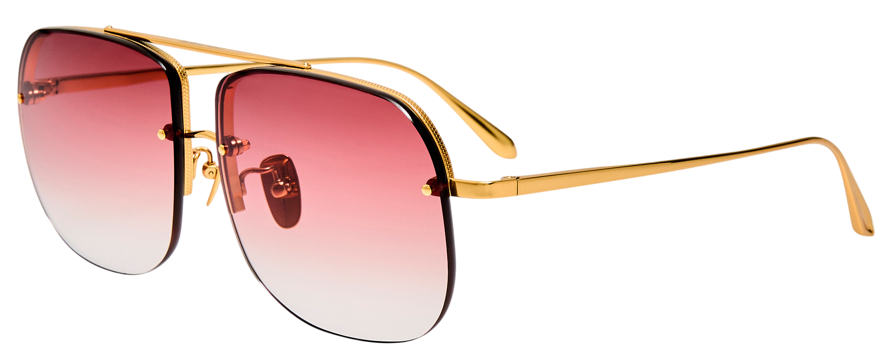 Color_LFL1539C6SUN - Seren Aviator Sunglasses in Yellow Gold and red Grad