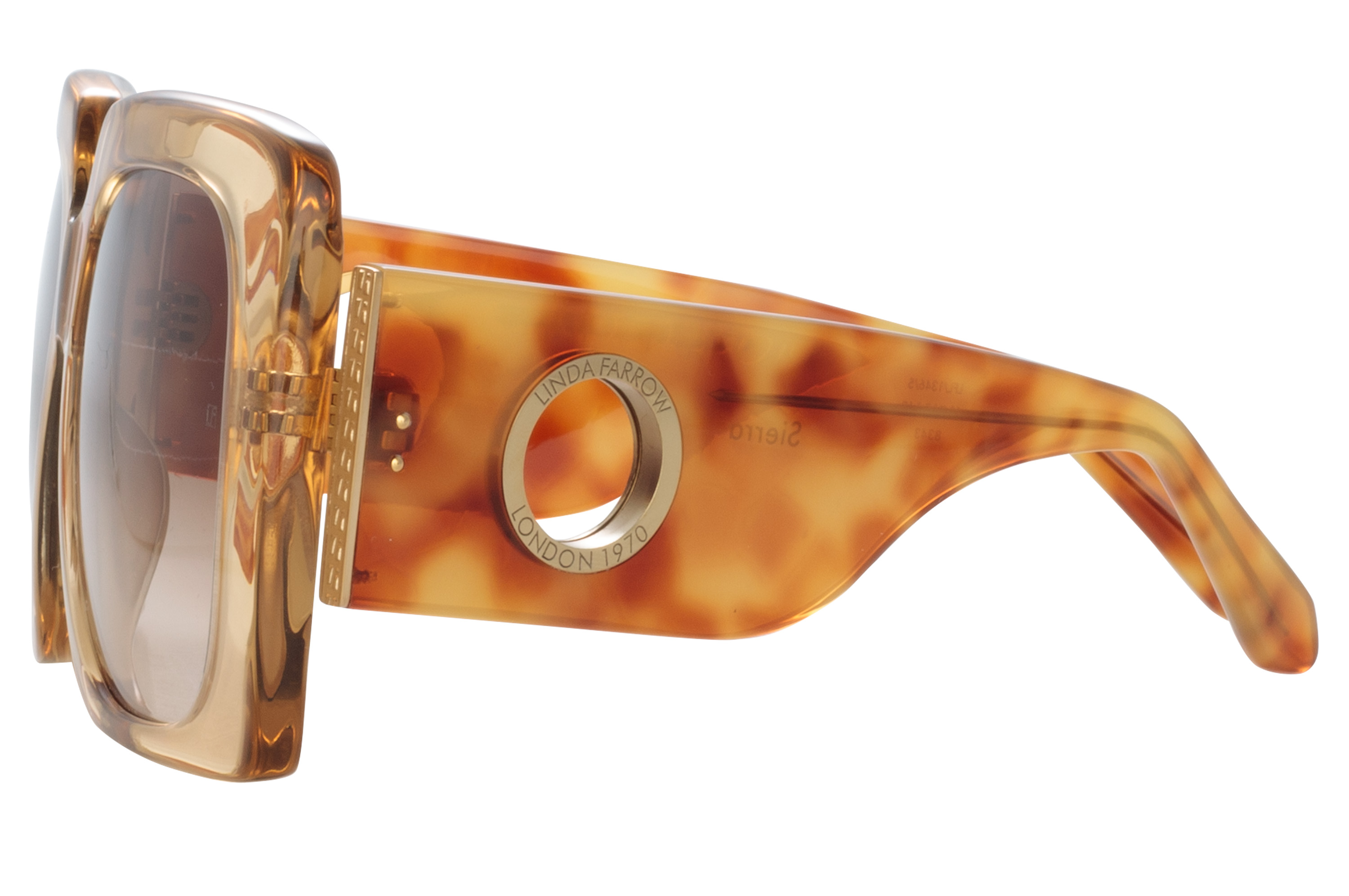 Color_LFL1346C5SUN - Sierra Oversized Sunglasses in Saffron and Brown Grad