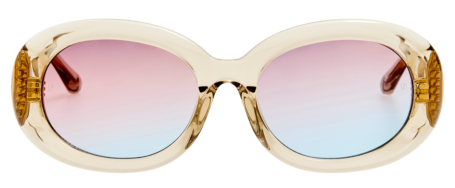 Color_LFL1462C7SUN - Lina Oval Frame Sunglasses in Truffle and Dusk Grad LIMITED EDITION OF 80