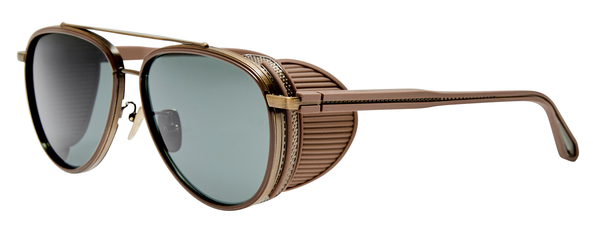 Color_LFL1628C2SUN - Cortes Aviator Sunglasses Yellow Gold and Deep Green