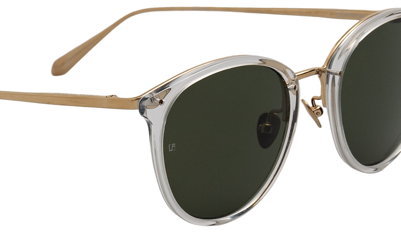 Color_LFLC251C76SUN - Calthorpe Oval Sunglasses in Clear and Deep Solid Green