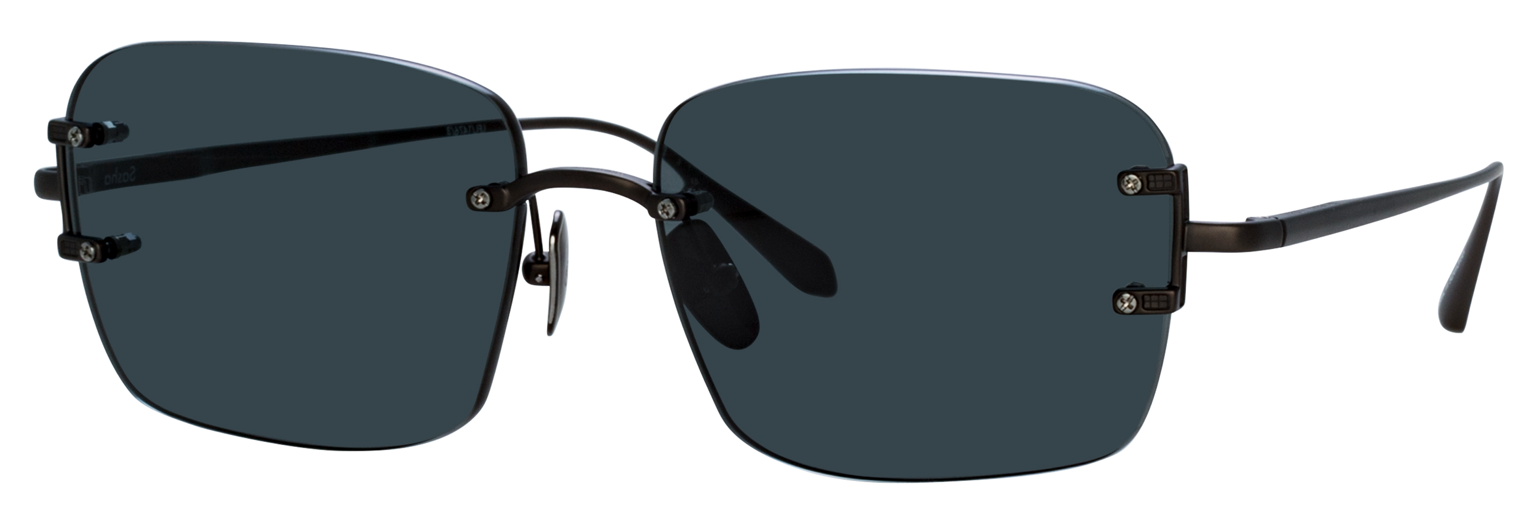 Color_LFL1476C3SUN - Sasha Square Sunglasses in Matt Nickel and Grey