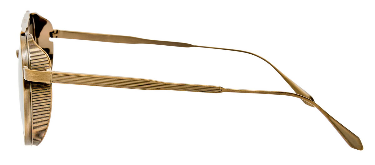 Color_LFL1549C4SUN - Conor Oval Sunglasses in Antique Gold and Deep Green