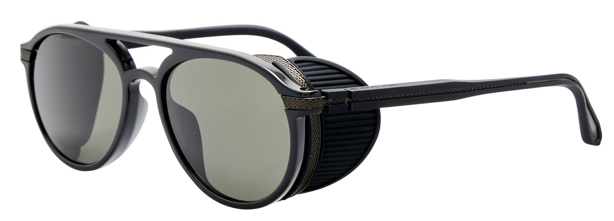 Color_LFL1722C4SUN - Sutton Aviator Sunglasses Black Matt Nickel and Grey