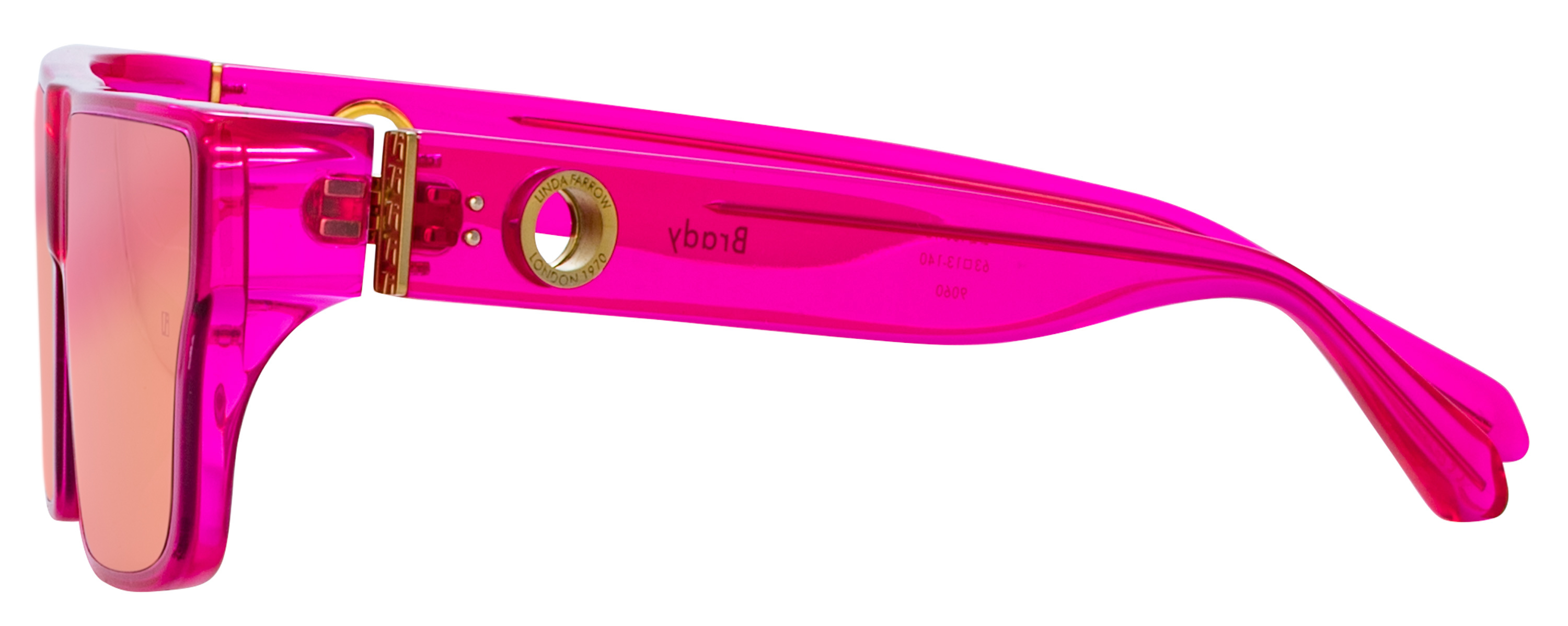 Color_LFL1501C2SUN -  Brady Flat Top Sunglasses in Pink and Pink Mirror
