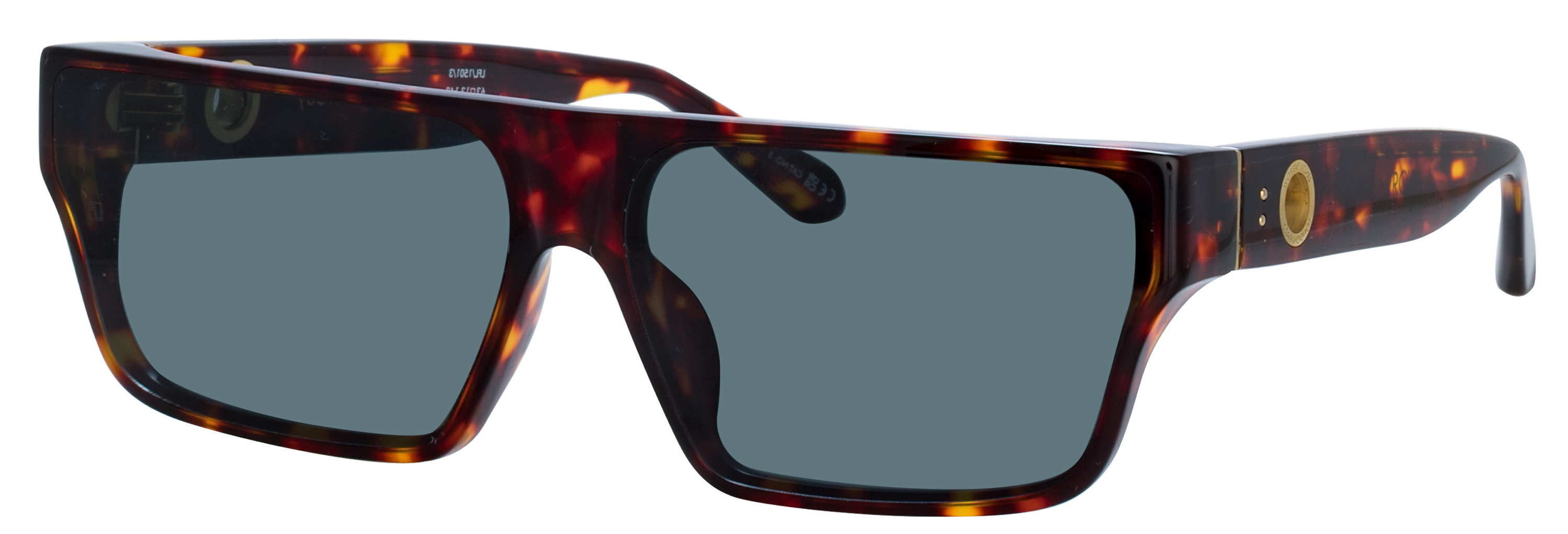 Color_LFL1501C3SUN - Brady Flat Top Sunglasses in Tortoise Shell and Deep Green