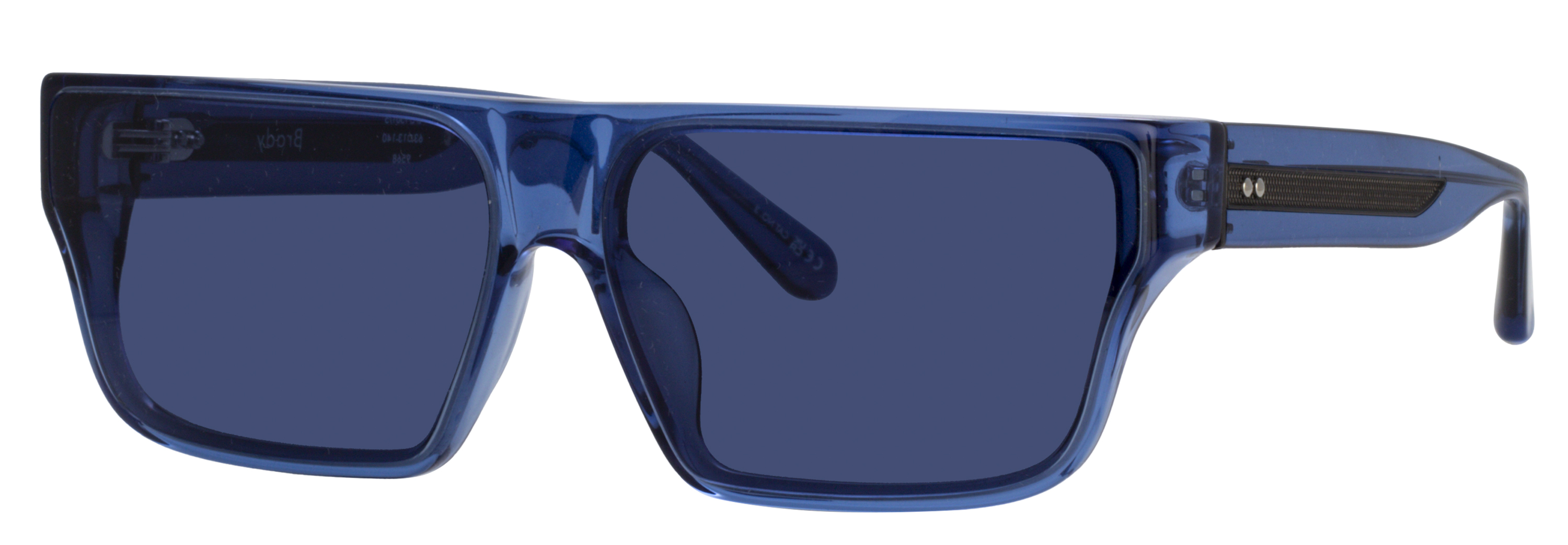 Color_LFL1501C5SUN - Brady Flat Top Sunglasses in Blue and Navy LIMITED EDITION