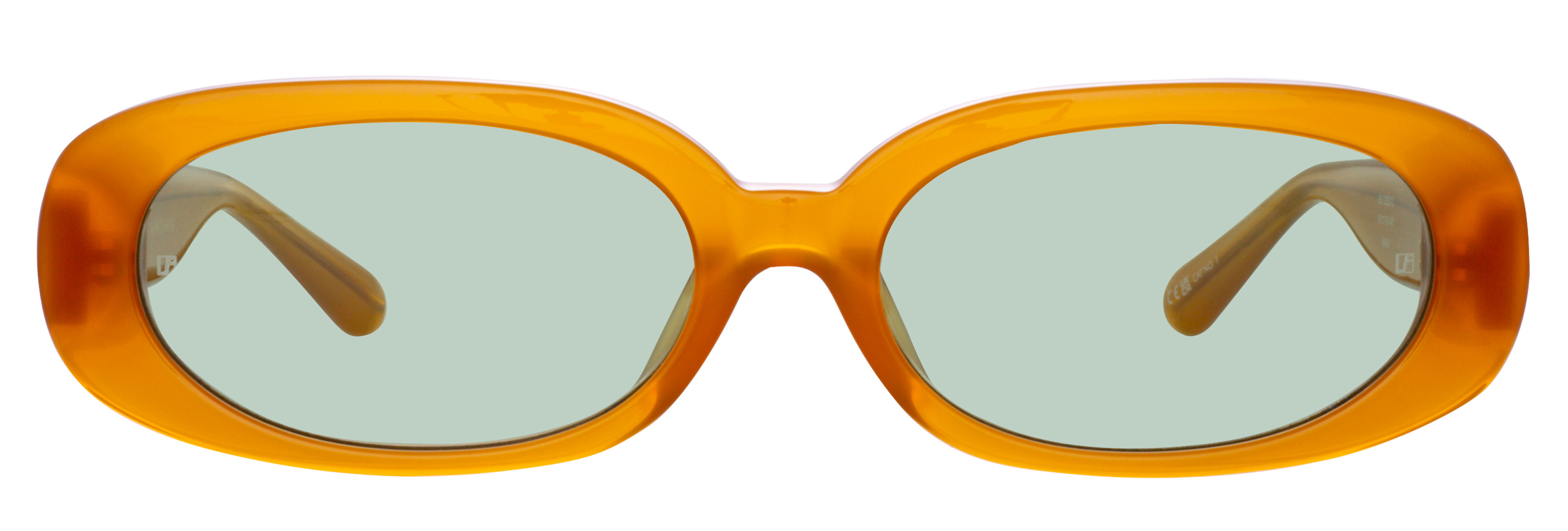 Color_LFL1252C12SUN - Cara Oval Sunglasses in Honey Yellow Gold
