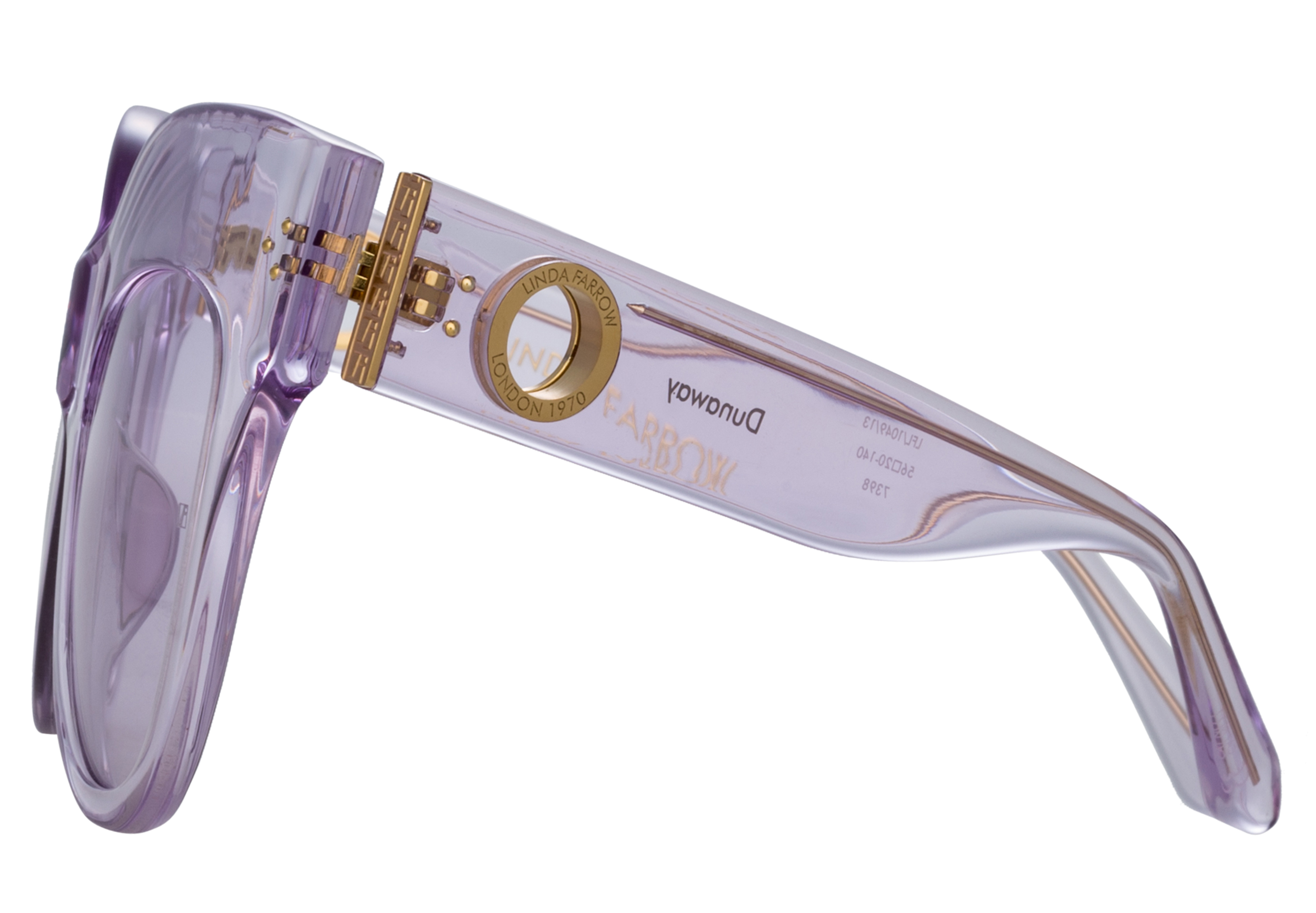 Color_LFL1049C13SUN - Dunaway Oversized Sunglasses in Purple and Solid Lilac