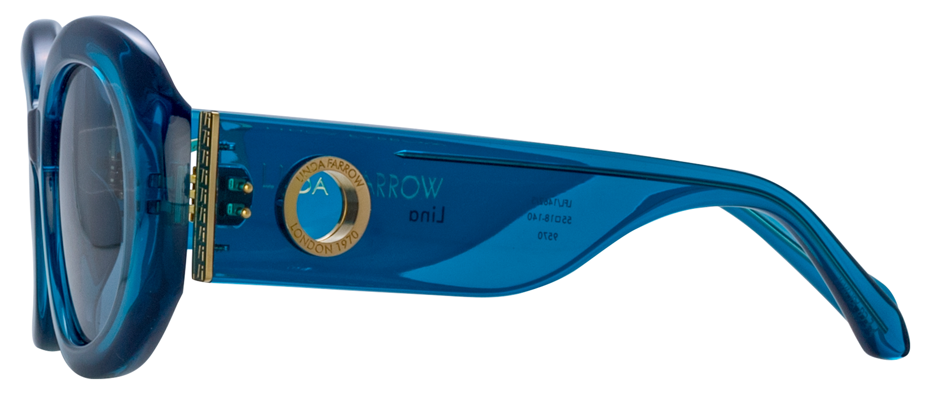 Color_Color_LFL1462C5SUN - Lina Oval Frame Sunglasses in Blue and Aqua