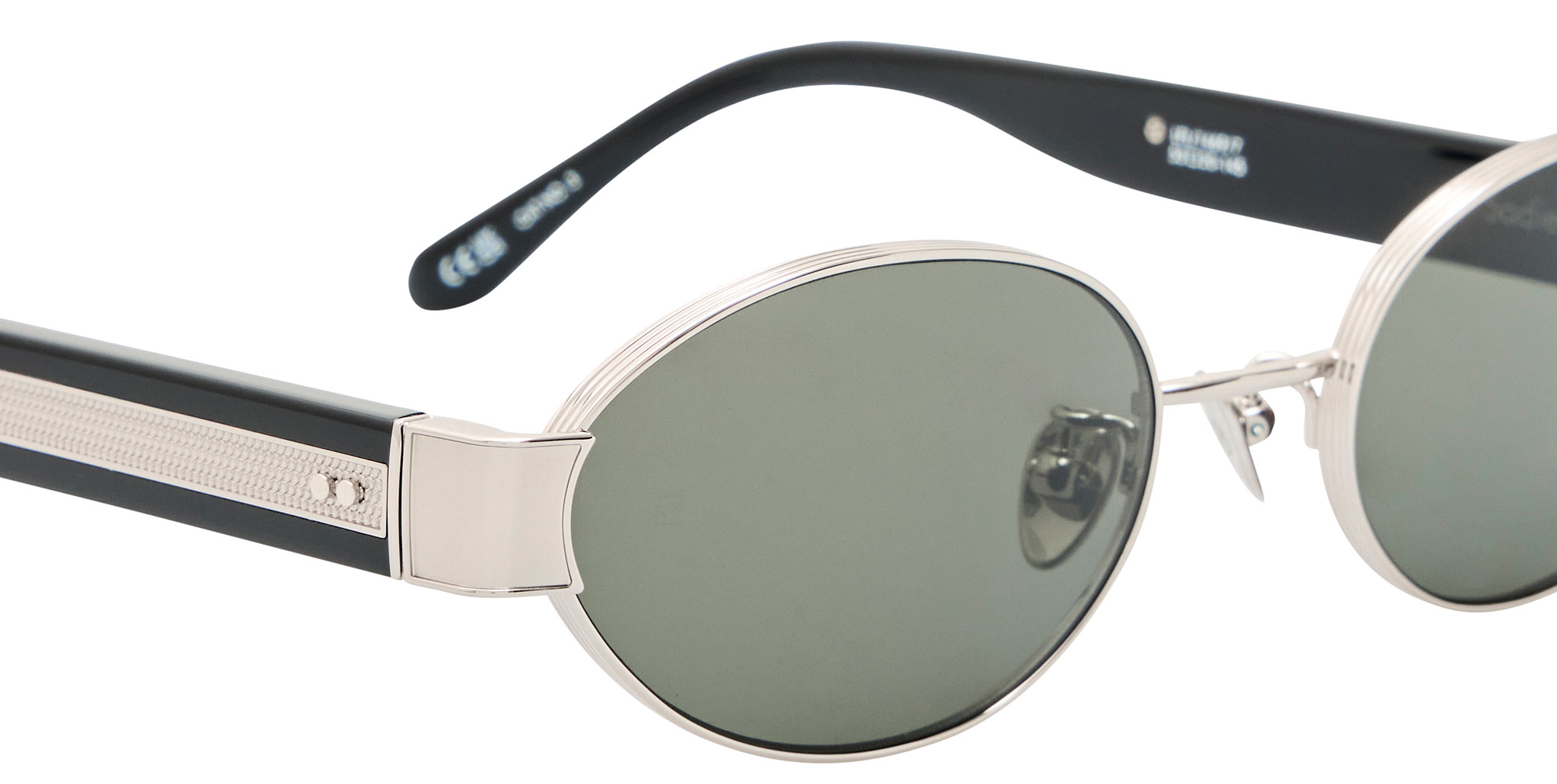 Color_LFL1469C7SUN - Sadie Oval Sunglasses in White Gold and Grey