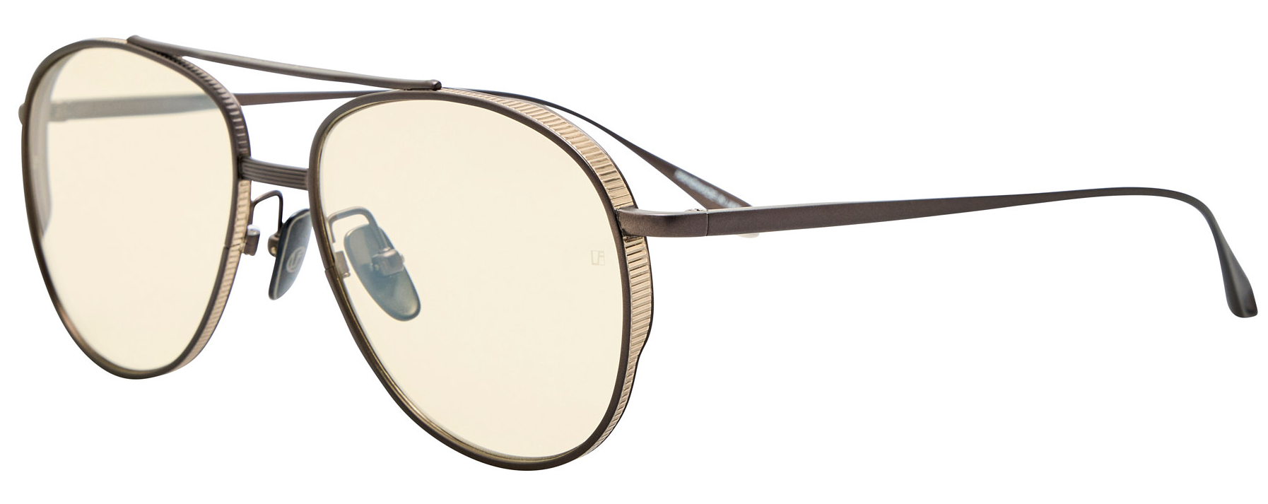 Color_LFL1547C10SUN - Meret Aviator Sunglasses in Yellow Gold and Yellow Photocrome