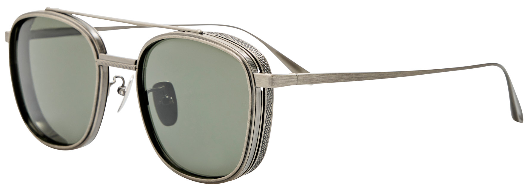 Color_LFL1558C6SUN - Varo Square Sunglasses in Antique Silver and Grey