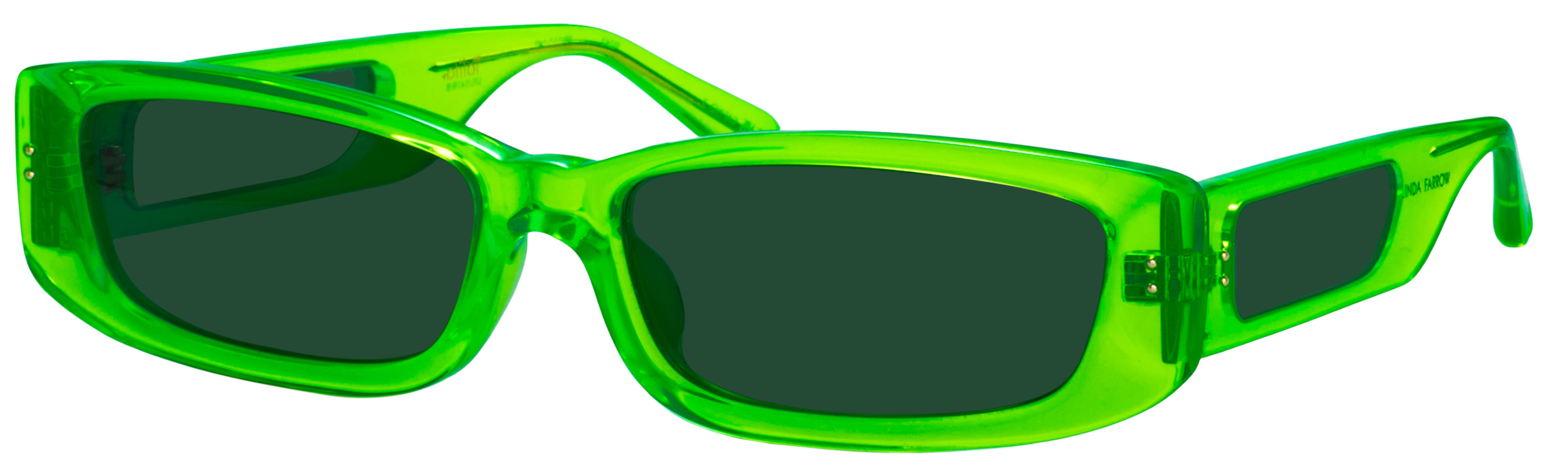 Color_LFL1419C8SUN - Talita Rectangular Sunglasses in Green Neon