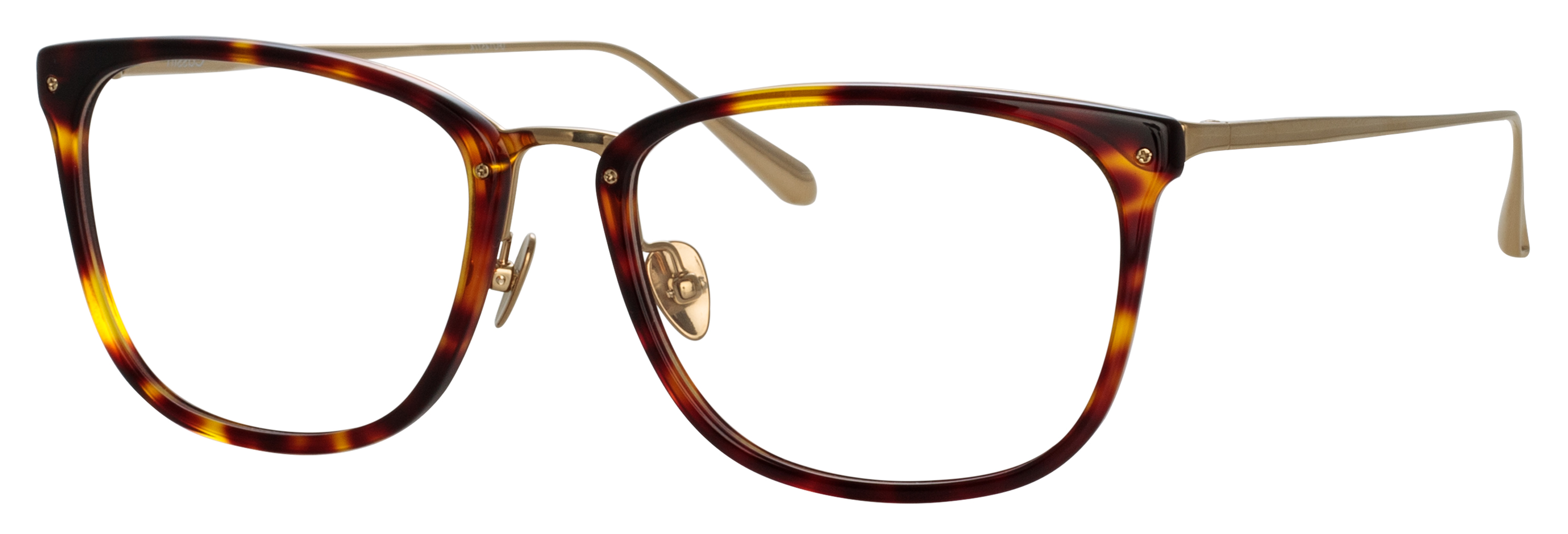 Color_LFL1457C4OPT - Cassin D-Frame Eyeglasses in Dark T-Shell / Light Gold and Clear