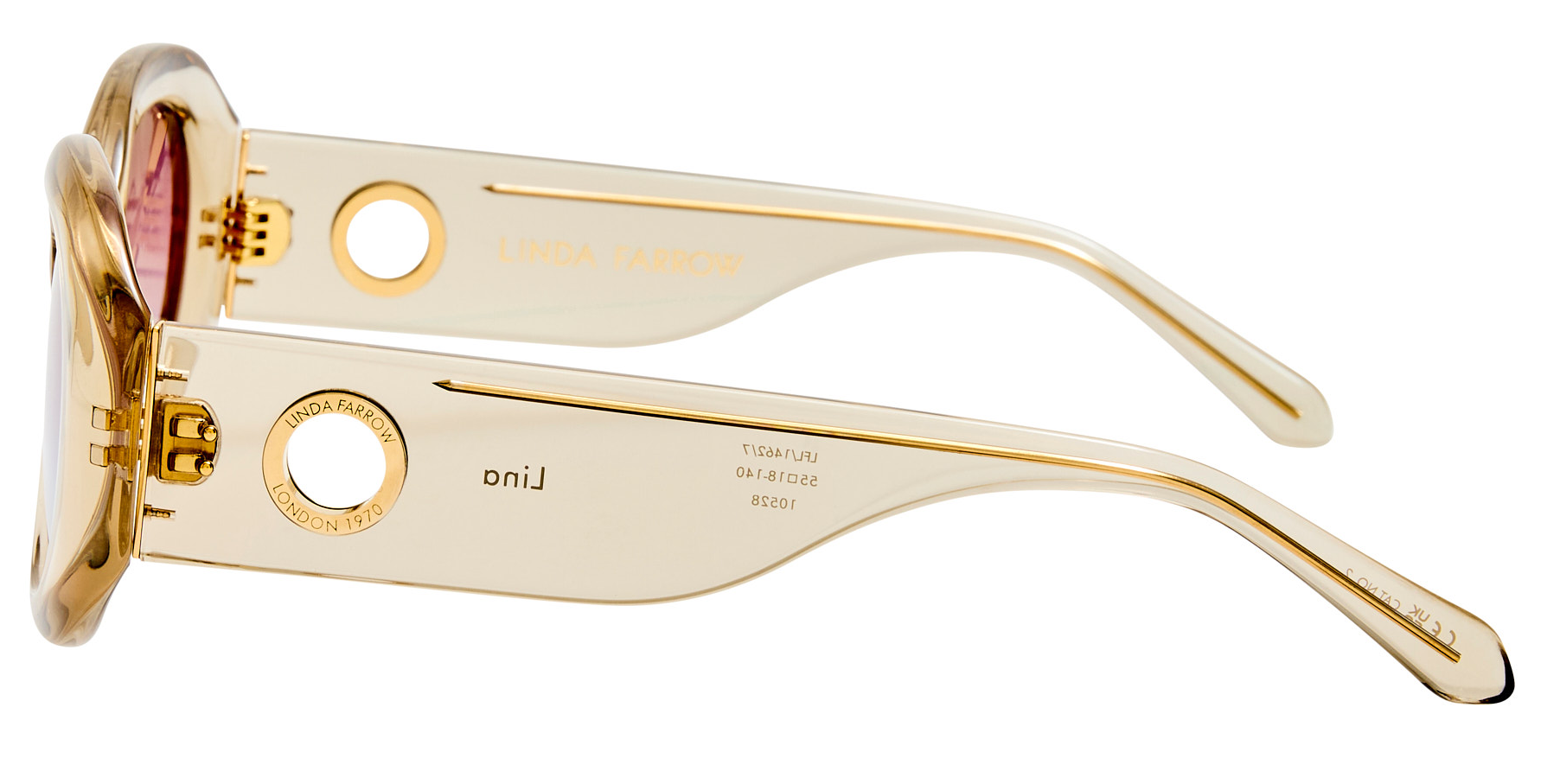 Color_LFL1462C7SUN - Lina Oval Frame Sunglasses in Truffle and Dusk Grad LIMITED EDITION OF 80