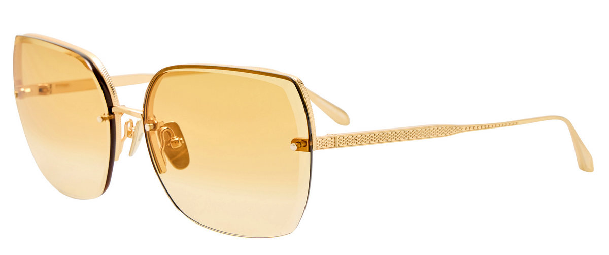 Color_LFL1779C4SUN - Ada Angular Sunglasses in Matt Champagne and Straw Grad
