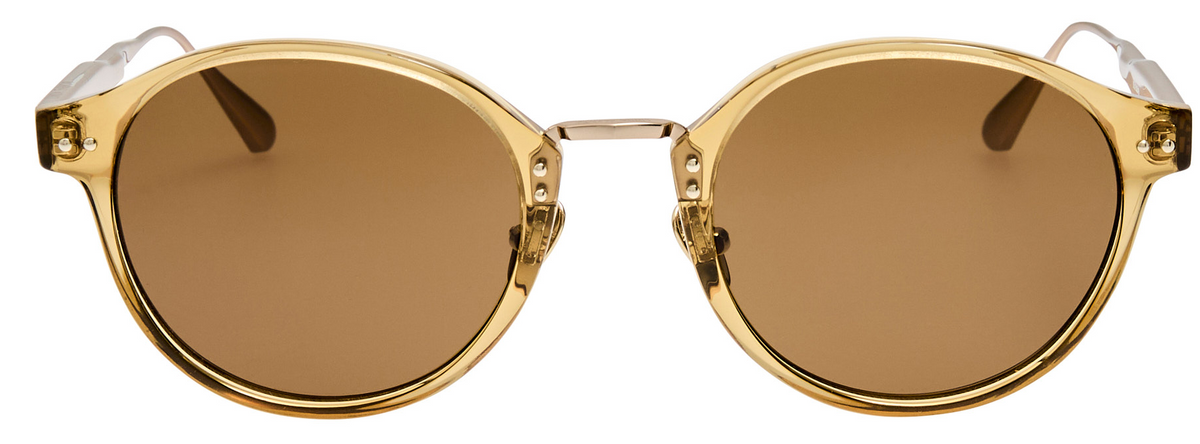 Color_LFL1535C8SUN - Marco Oval Sunglasses in Khaki and Khaki
