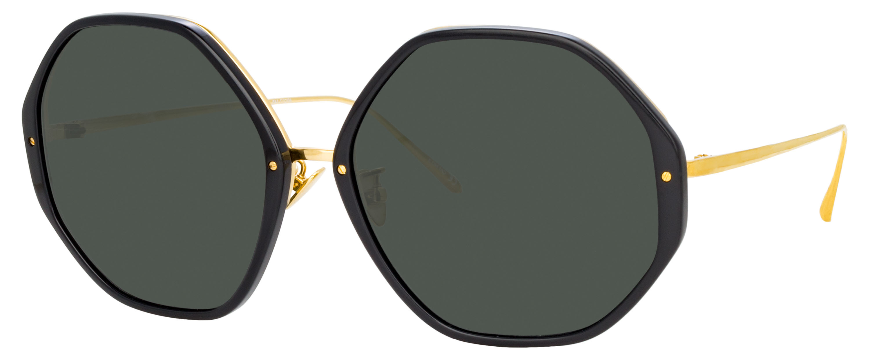 Color_LFLC901C29SUN - Alona Oversized Sunglasses in Black Yellow Gold and Grey