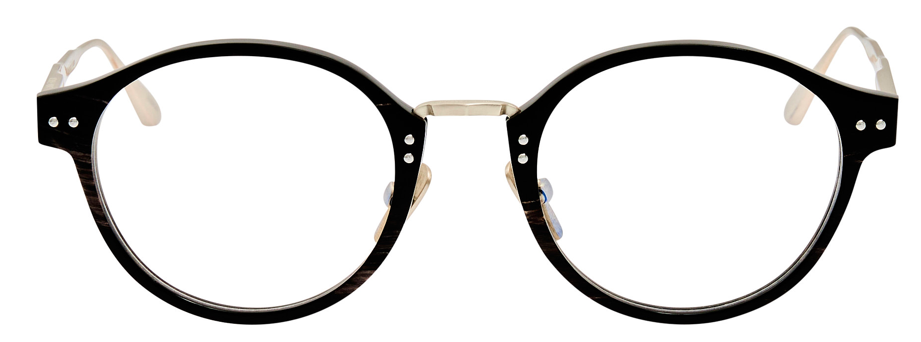 Color_SH005-01 - Marco Oval Optical Frame in Buffalo Horn and 925 Sterling Silver