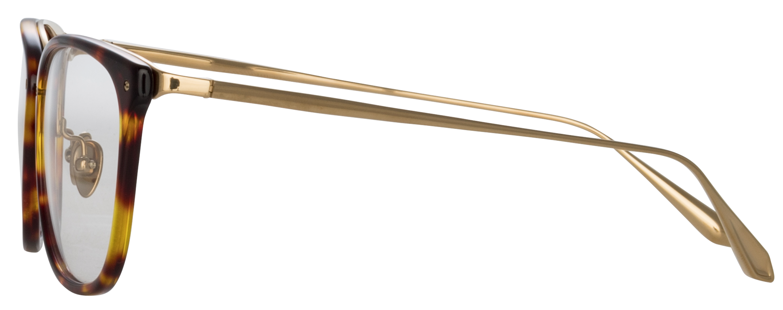 Color_LFL1457C4OPT - Cassin D-Frame Eyeglasses in Dark T-Shell / Light Gold and Clear