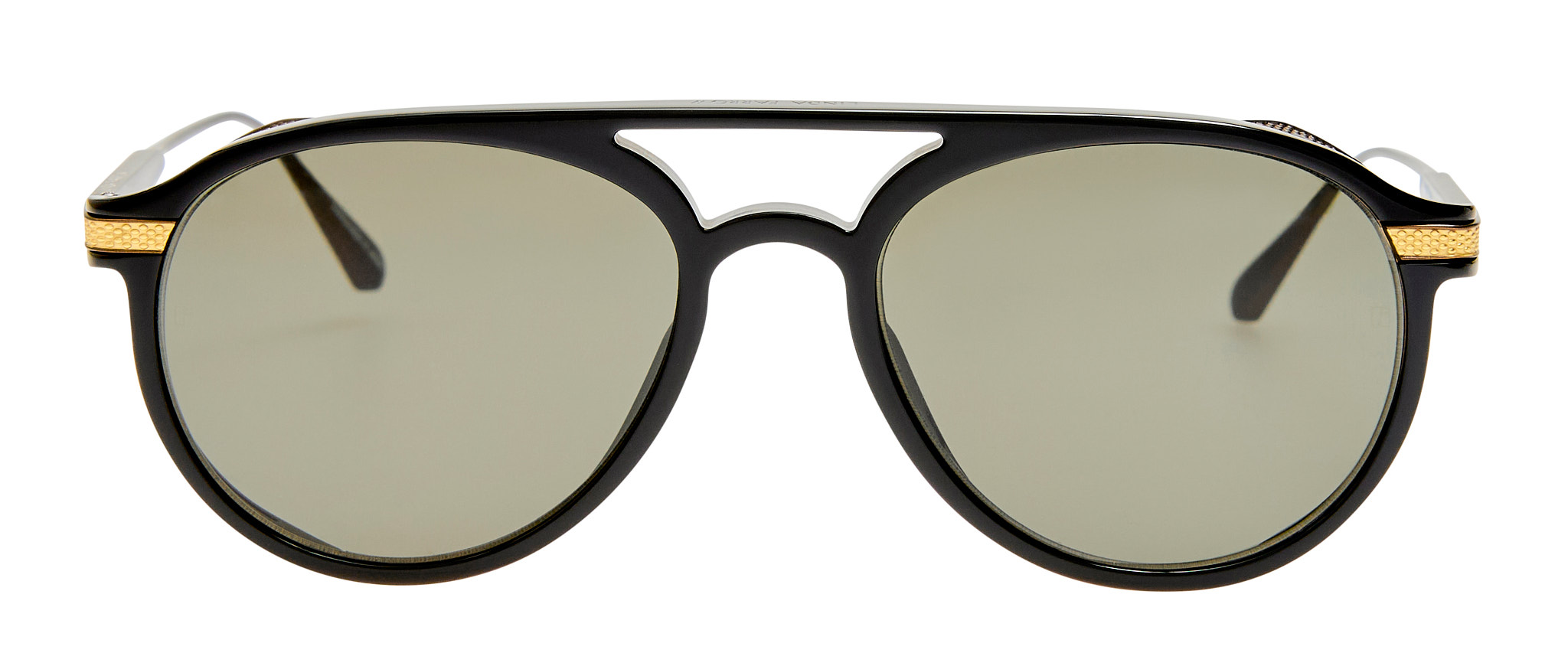 Color_LFL1722C1SUN - Sutton Aviator Sunglasses Matte Nickel Black and Grey